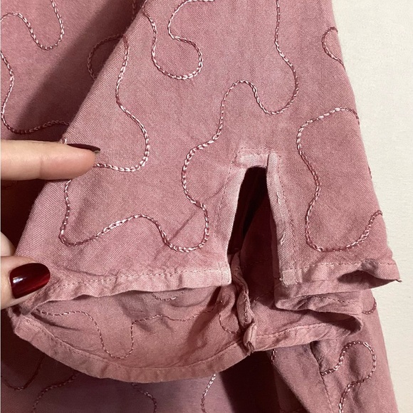 Y2K Vintage Embroidered Rayon Asymmetric Top 2X - Picture 13 of 15